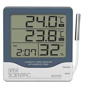 Humidity/Temperature Monitor with Remote Temperature Sensor | Sper Scientific Direct