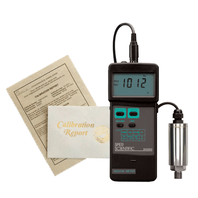 NIST Traceable Certificate of Calibration - Vacuum Meters (requires new meter purchase) | Sper Scientific Direct