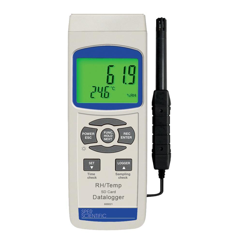 Relative Humidity & Temperature SD Card Logger | Sper Scientific Direct